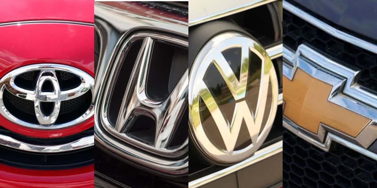 Toyota, Honda, Volks e Chevrolet - Foto: Reprodução/Internet