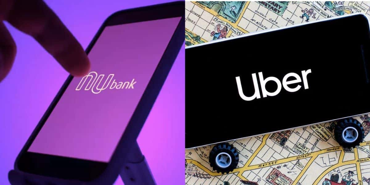 Aplicativos da Nubank e Uber (Fotos: Reproduções / Internet)
