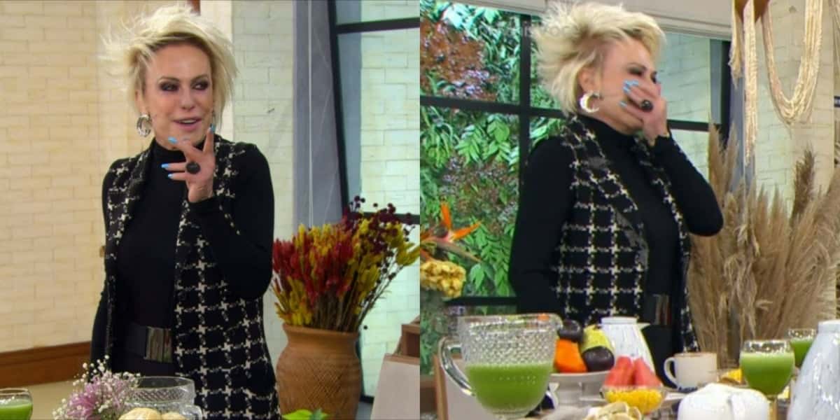 Ana Maria Braga teve crise de riso no "Mais Você" (Foto: Reprodução/TV Globo)