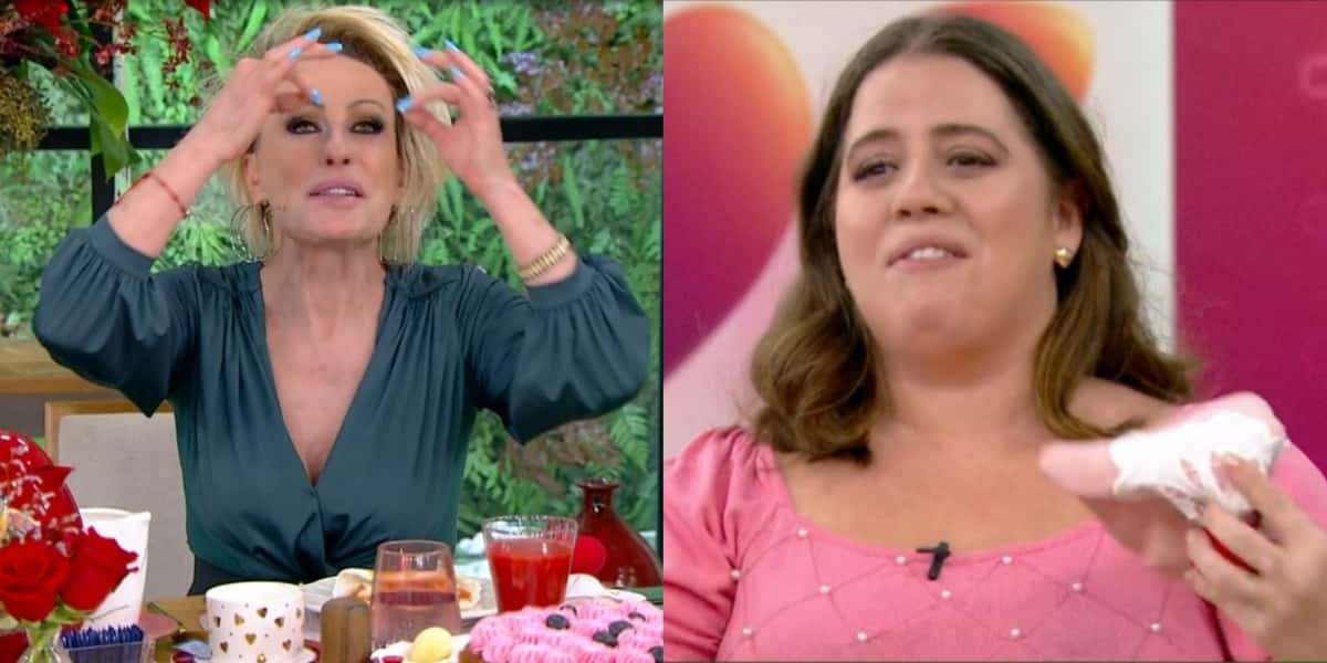 Ana Maria Braga e Tati Machado caíram na gargalhada (Foto: Reprodução/TV Globo)