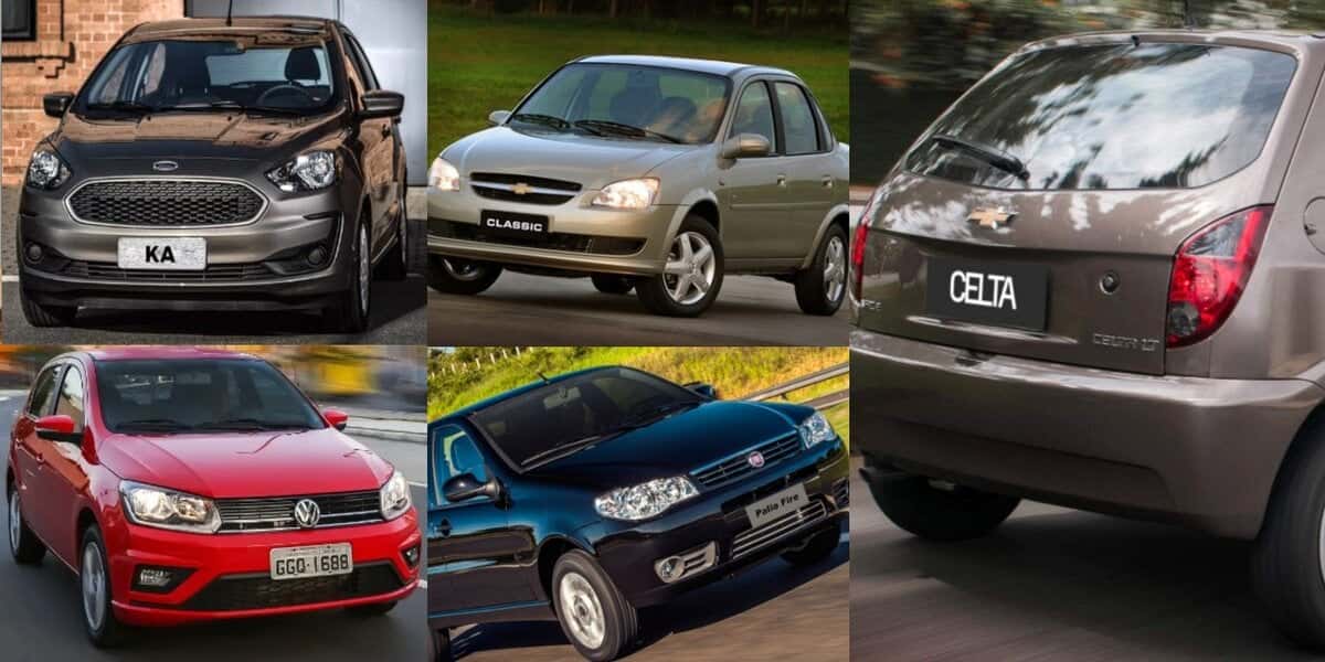 5 modelos incríveis de carros populares (Foto: Reprodução / Internet / Montagem TV Foco)
