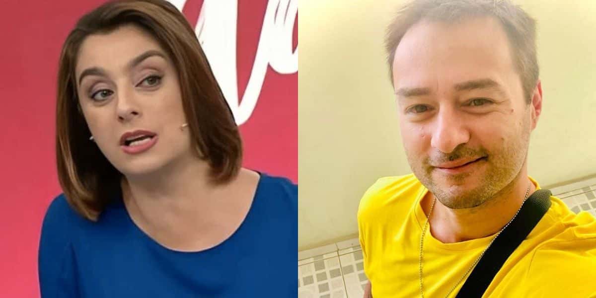 Catia Fonseca no Melhor da Tarde e Alessandro Lo-Bianco (Fotos: Reproduções / Band / Instagram)