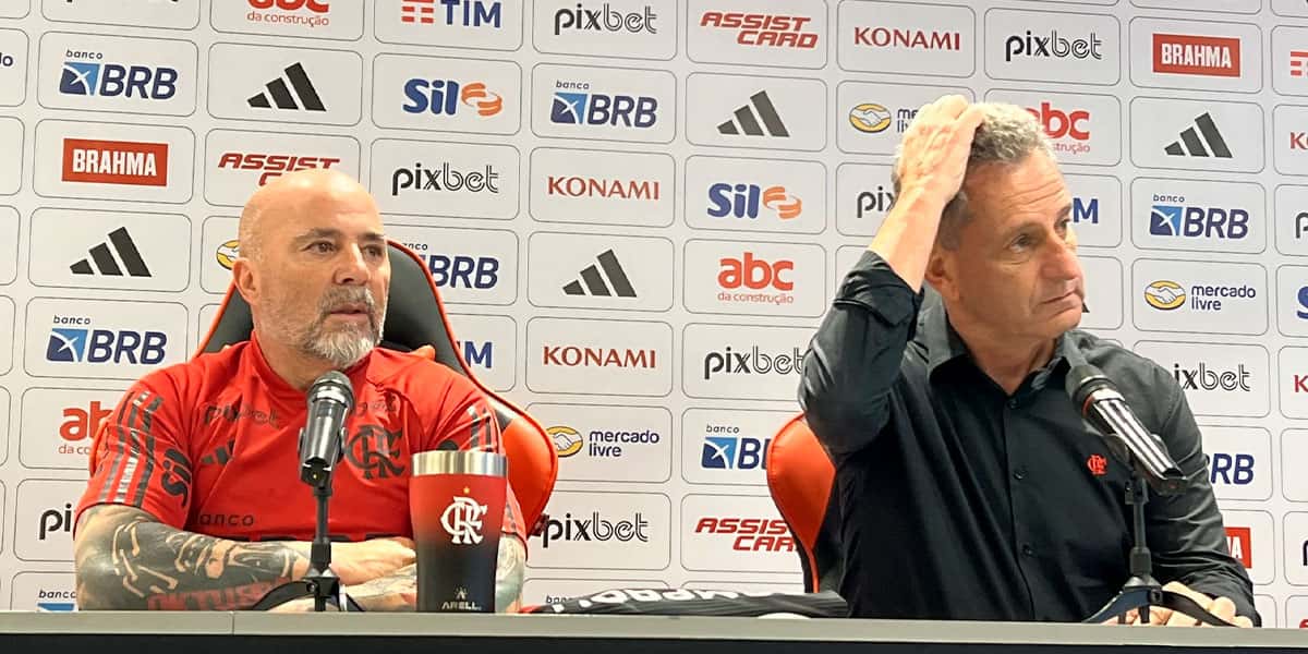 Jorge Sampaoli e Rodolfo Landim - (Foto: Internet)
