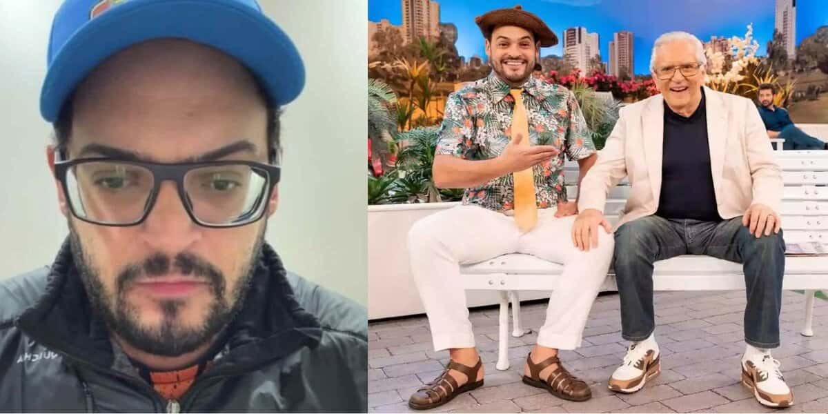Matheus Ceará e Carlos Alberto em A Praça é Nossa (Foto: Reprodução / Instagram / SBT)