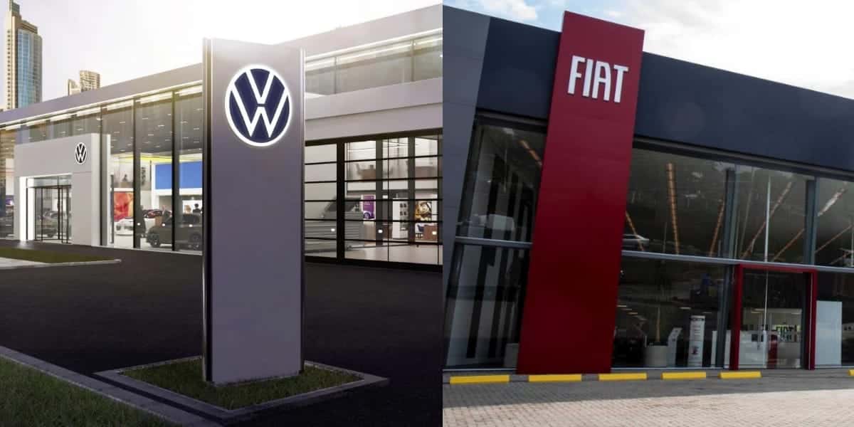 Volkswagen dá fim em vendas de carro tradicional e Fiat se aproveita (Reprodução: Montagem TV Foco)