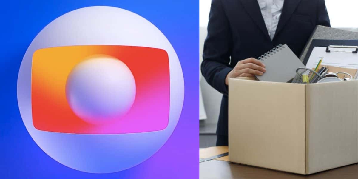 Logo Globo e pessoa arrumando suas coisas para sair de empresa (Fotos: Reproduções / Internet)
