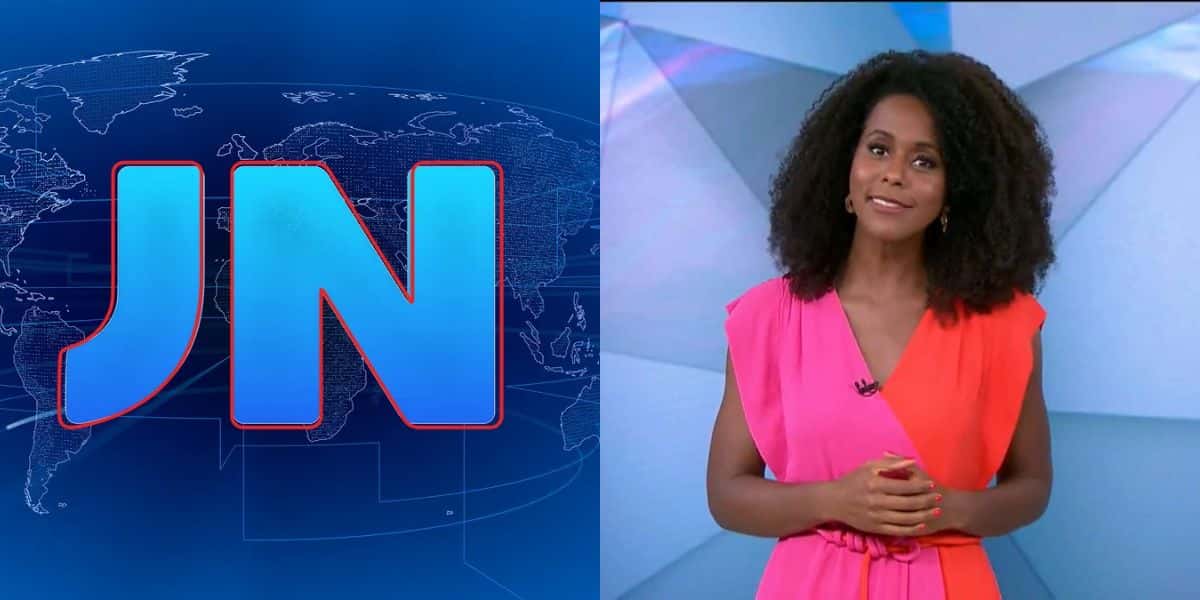 Logo do Jornal Nacional e Maju Coutinho (Reprodução - Internet)