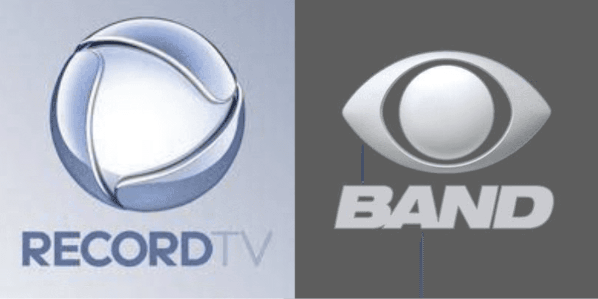 Logo das emissoras Record e Band (Reprodução/Montagem TV Foco)