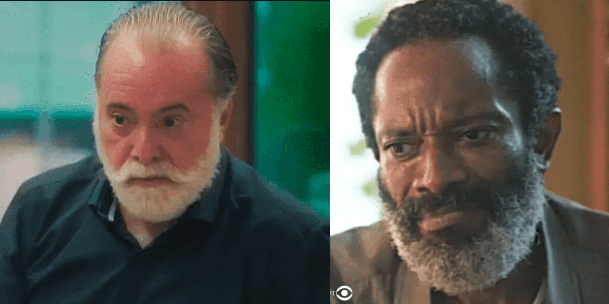 Antônio (Tony Ramos) e Gentil (Flavio Bauraqui) em cenas da novela Terra e Paixão (Foto: Reprodução / Globo / Montagem TV Foco)