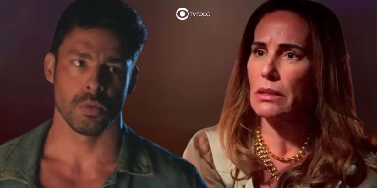 Caio enfrenta Irene em Terra e Paixão (Foto: Reprodução / Globo / Montagem TV Foco)