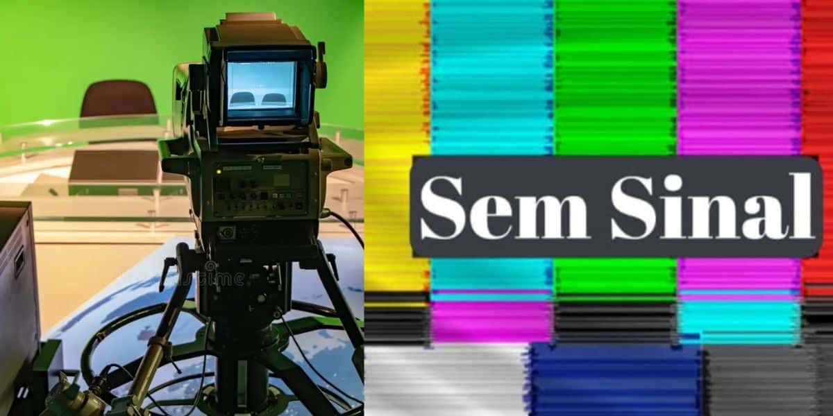Emissora de TV arrancada do ar (Reprodução: Montagem TV Foco)