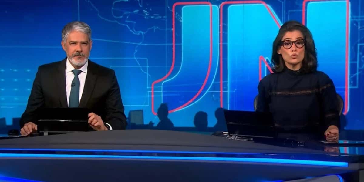 William Bonner e Renata Vasconcellos elevaram audiência do "Jornal Nacional" (Foto: Reprodução/TV Globo)