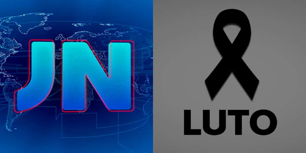 Luto toma conta do Jornal Nacional. Foto: Reprodução/Internet