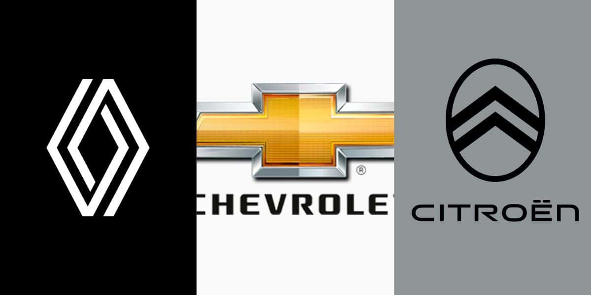 Logotipo da Chevrolet renault e citroen (Internet)