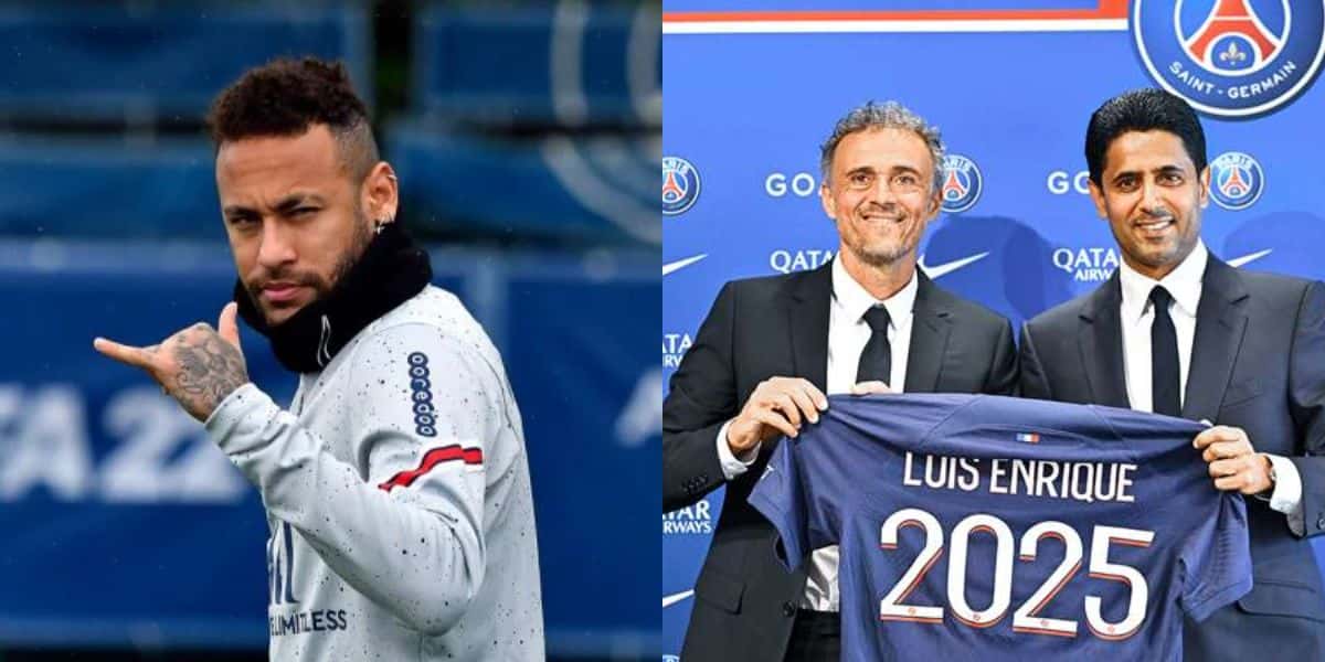 Decisão de técnico do PSG com Neymar para mundo do futebol (Reprodução: Montagem TV Foco)