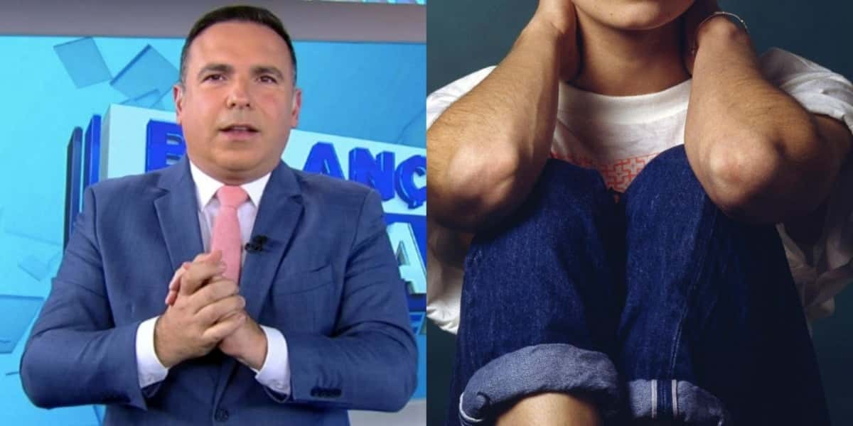 Reinaldo Gottino noticiou morte de cantora no "Balanço Geral" (Foto: Reprodução/Record/Divulgação)