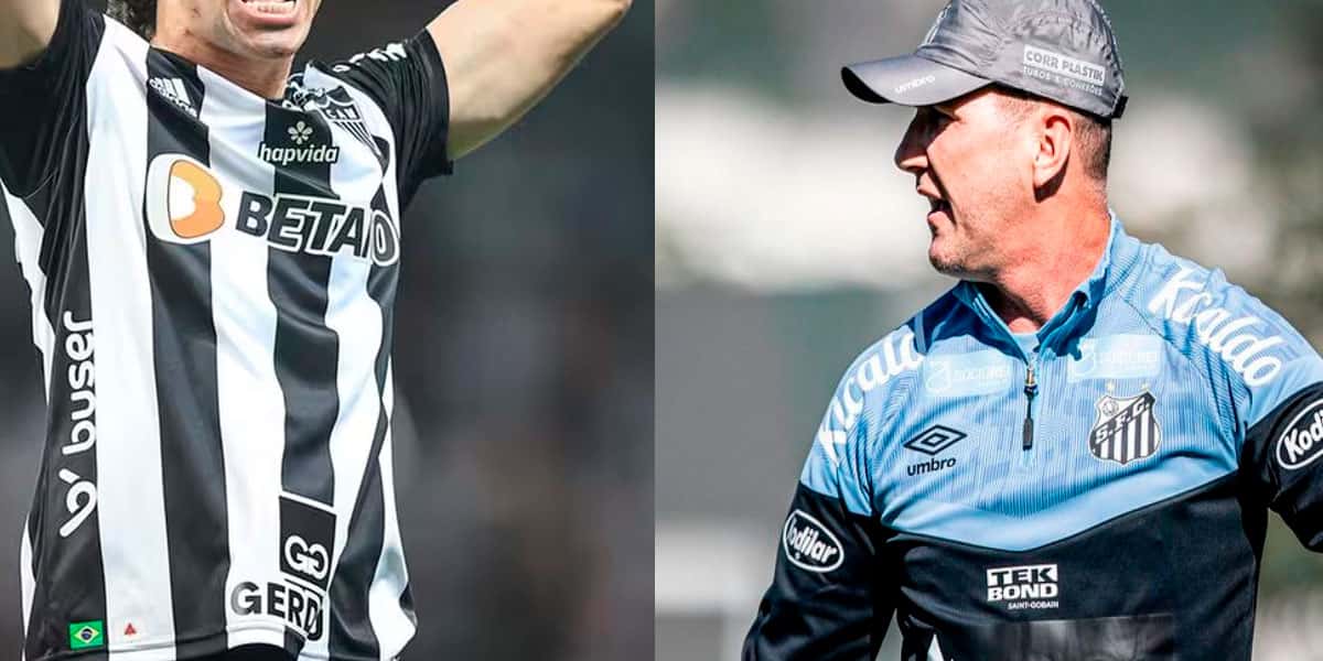 Paulo Turra e possível reforço do Santos - Montagem Tv Foco - Reprodução Internet