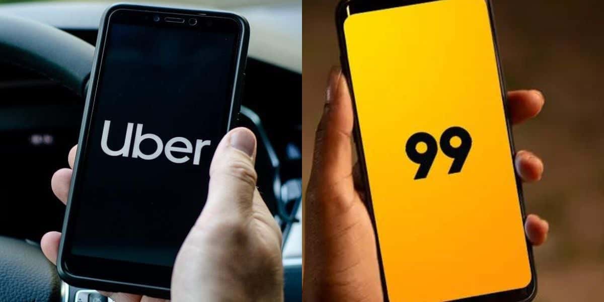 Aplicativos Uber e 99 - Foto: Reprodução/Internet