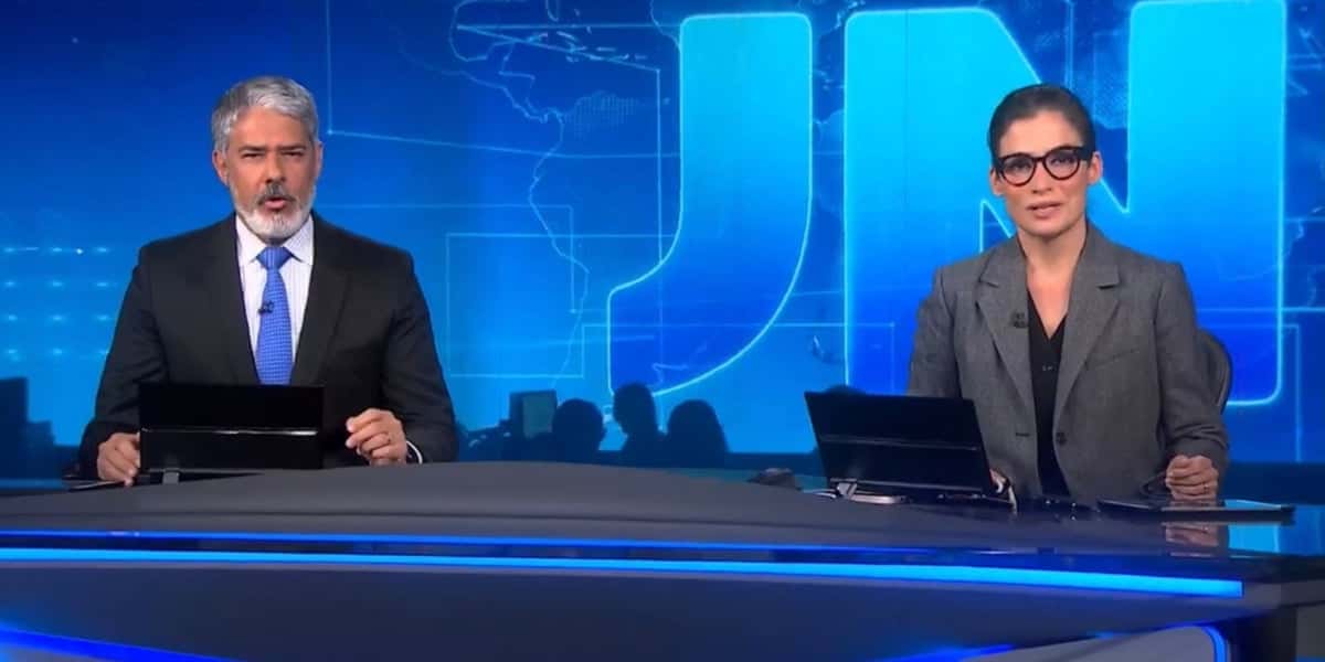 William Bonner e Renata Vasconcellos bateram 30 pontos de audiência com o "Jornal Nacional" (Foto: Reprodução/TV Globo)