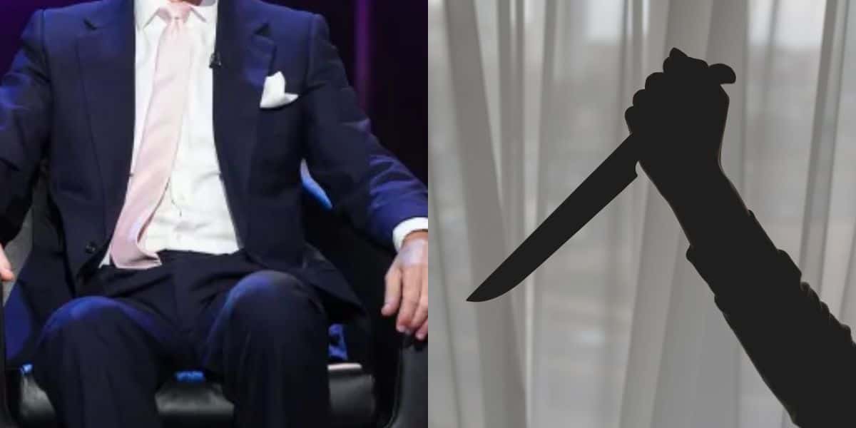 Apresentador de TV tomou facada do próprio pai (Reprodução: Montagem TV Foco)