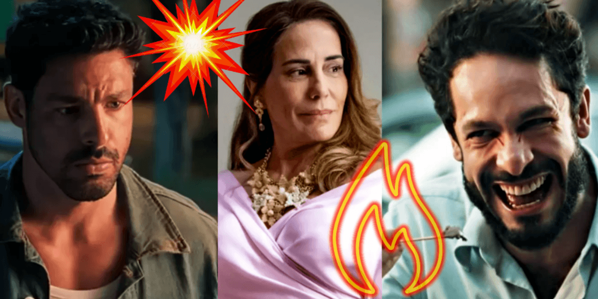 Em "Terra e Paixão, novela da Globo, Luigi fará Irene cair em desgraça e Caio flagra tudo (Foto Reprodução/Montagem/Tv Foco)
