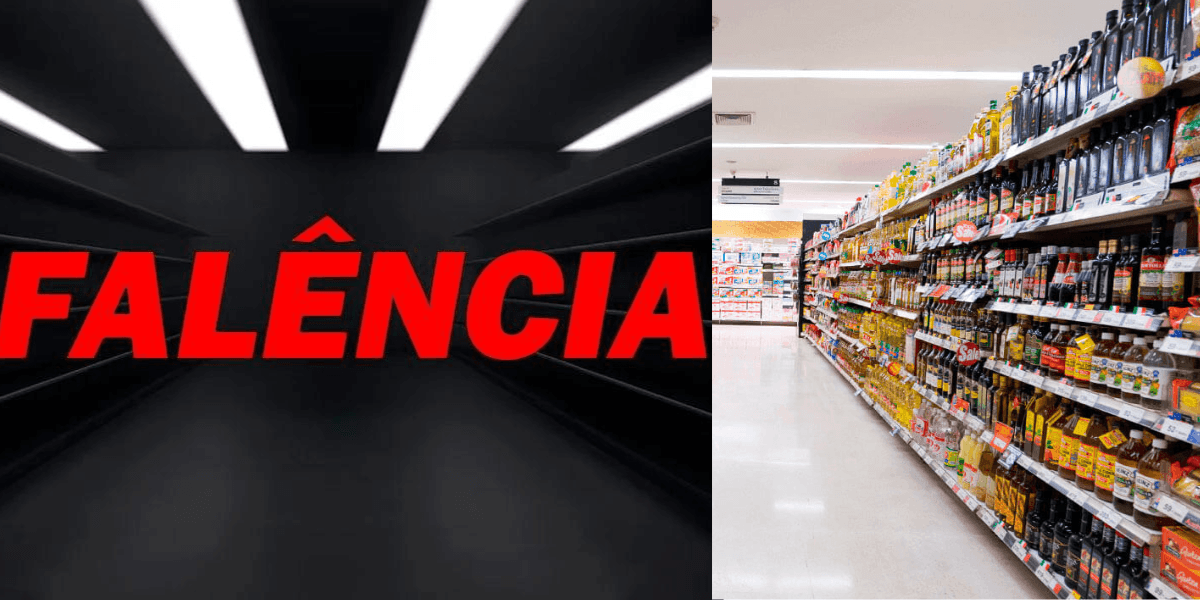 Supermercado decreta falência após calote em fornecedores e dívidas (Reprodução/Montagem TV Foco)