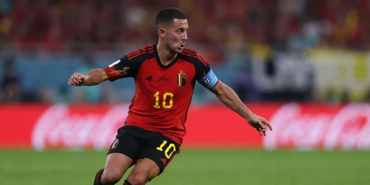 Hazard jogando na Bélgica (Reprodução - Internet)
