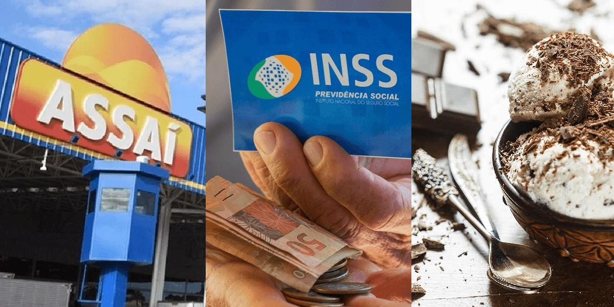 Assaí, INSS e sorvete retirado dos mercados (Foto: Reprodução/ Internet)