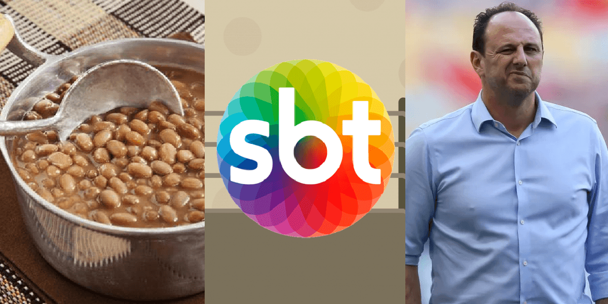Feijão, logo do SBT e Rogério Ceni (Foto: Reprodução/ Internet)