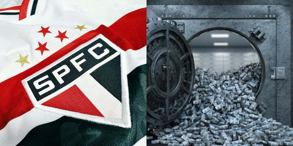 Caminhão de dinheiro chegando ao São Paulo - Foto: Reprodução/Internet