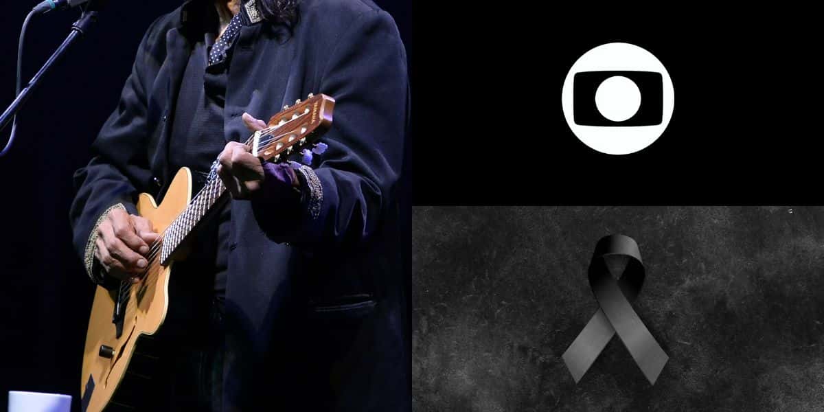 Morte de cantor divulgada pela Globo (Reprodução: Montagem TV Foco)