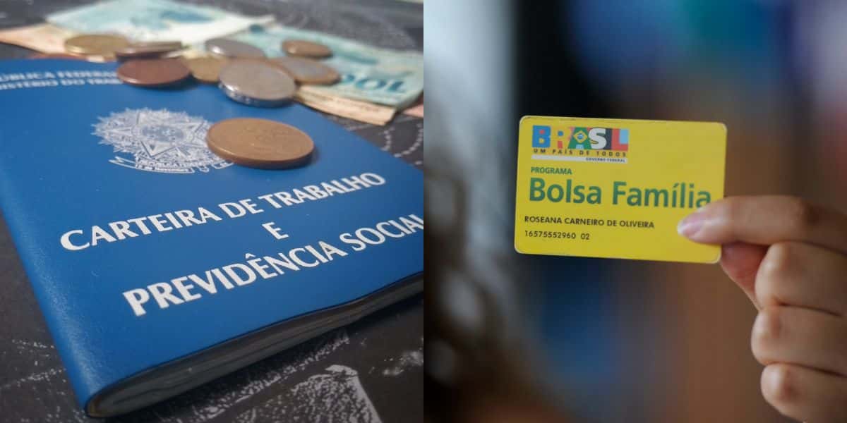 Carteira de trabalho e Bolsa Família (Foto: Reprodução / Internet)