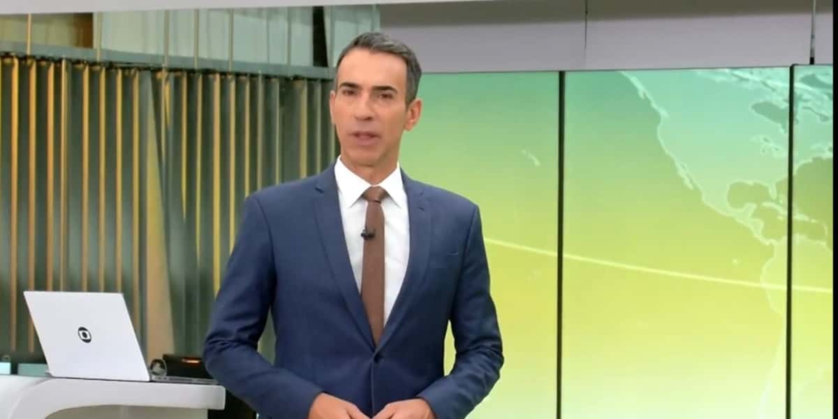Cesar Tralli garantiu alta audiência com o "Jornal Hoje" (Foto: Reprodução/TV Globo)