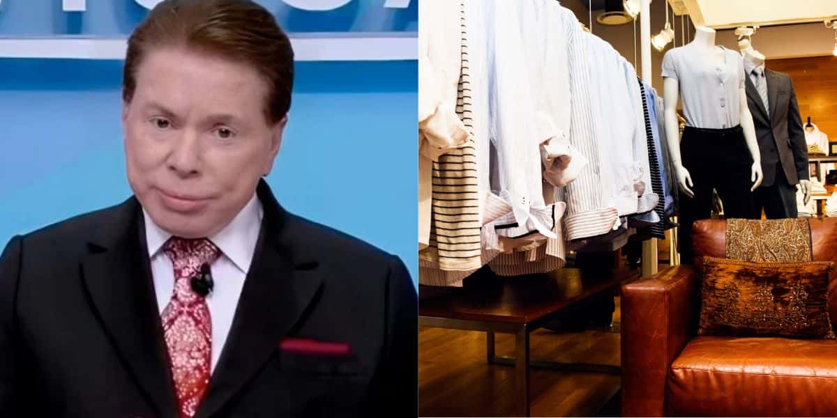 Silvio Santos fez divulgação de loja no SBT (Foto: Reprodução / Montagem TV Foco)