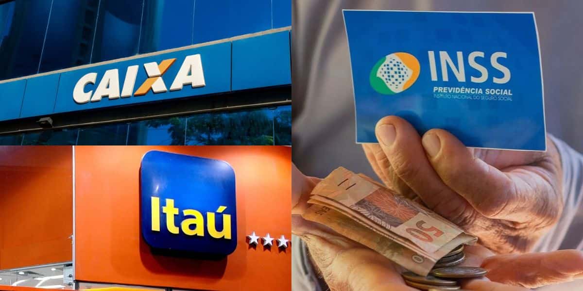 Itaú e Caixa com óitima notícia aos aposentados do INSS (Reprodução: Montagem TV Foco)
