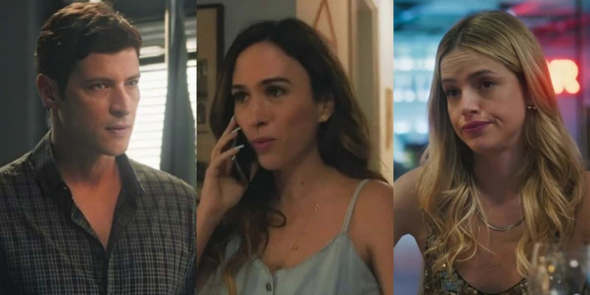 Marino (Leandro Lima), Anely (Tata Werneck) e Graça (Agatha Moreira) em "Terra e Paixão" (Foto: Reprodução/TV Globo)