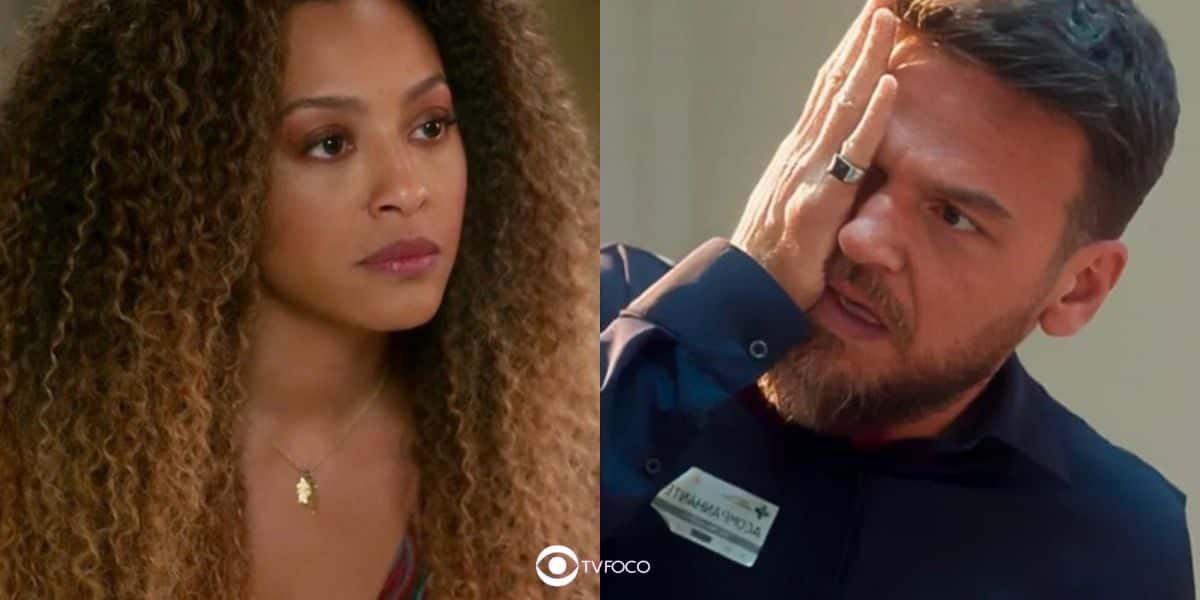 Theo (Emilio Dantas) e Sol (Sheron Menezzes) em Vai na Fé (Foto: Reprodução / Globo / Montagem TV Foco)