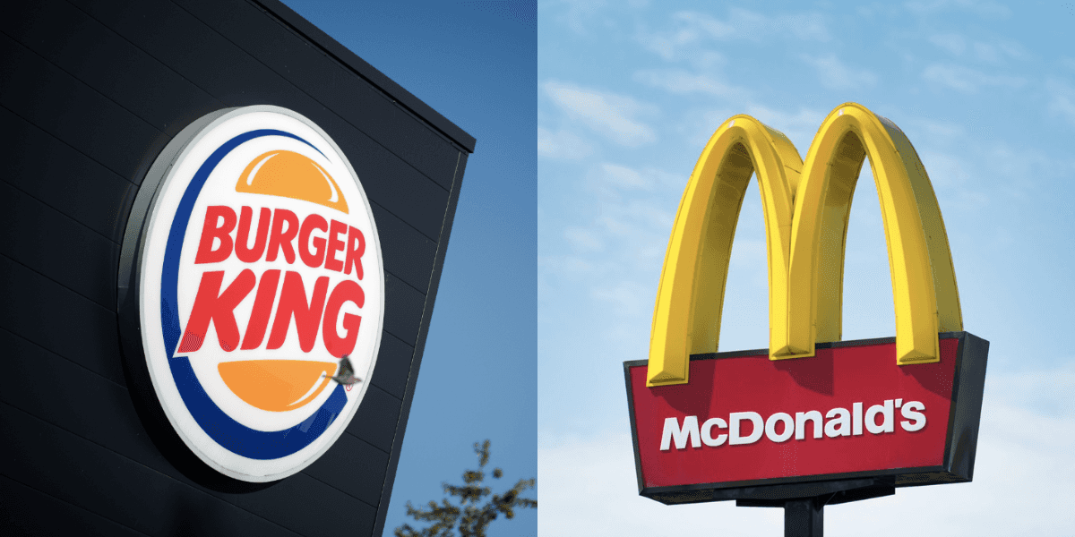 O que Burguer King tem feito, é algo que o McDonald's jamais faria (Reprodução/Montagem TV Foco)