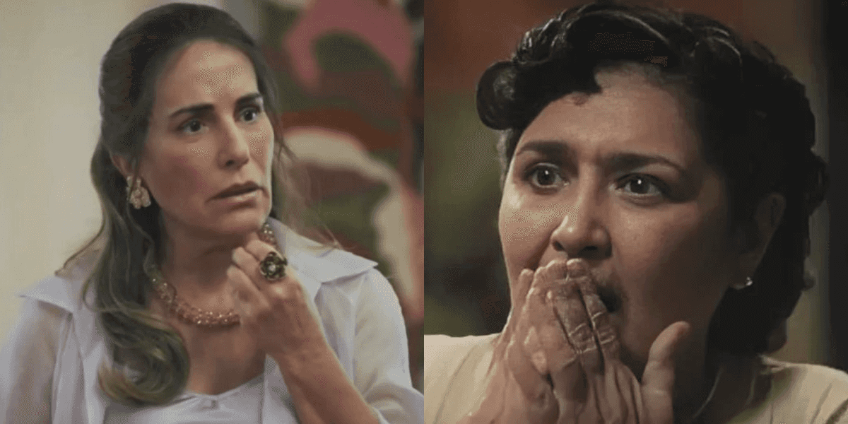 Terra e Paixão: Irene leva apunhalada e Angelina faz descoberta (Reprodução/Montagem TV Foco)