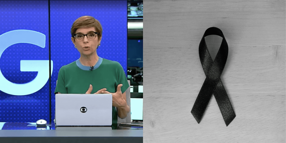 Renata Lo Prete para Jornal da Globo e confirma morte de famoso (Reprodução/Montagem TV Foco)