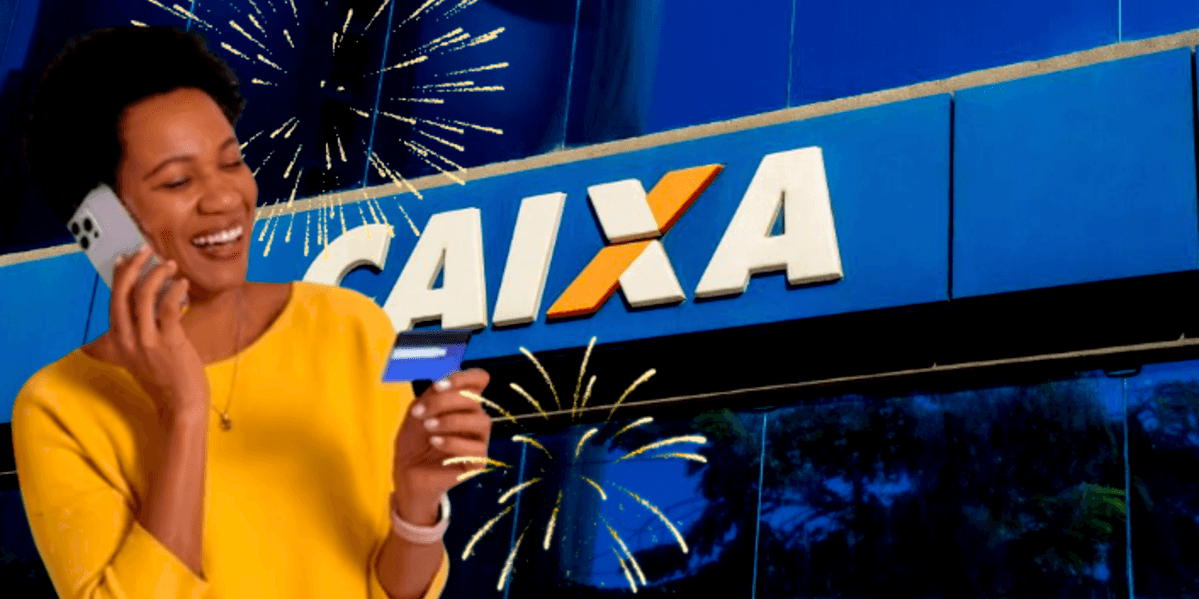 Clientes da Caixa comemoram vantagens exclusivas dos cartões de crédito (Foto Reprodução/Montagem/Tv Foco)