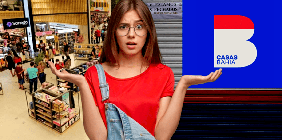 Casas Bahia fechou uma de suas maiores unidades gerando preocupação entre clientes (Foto Reprodução/Montagem/Tv Foco)