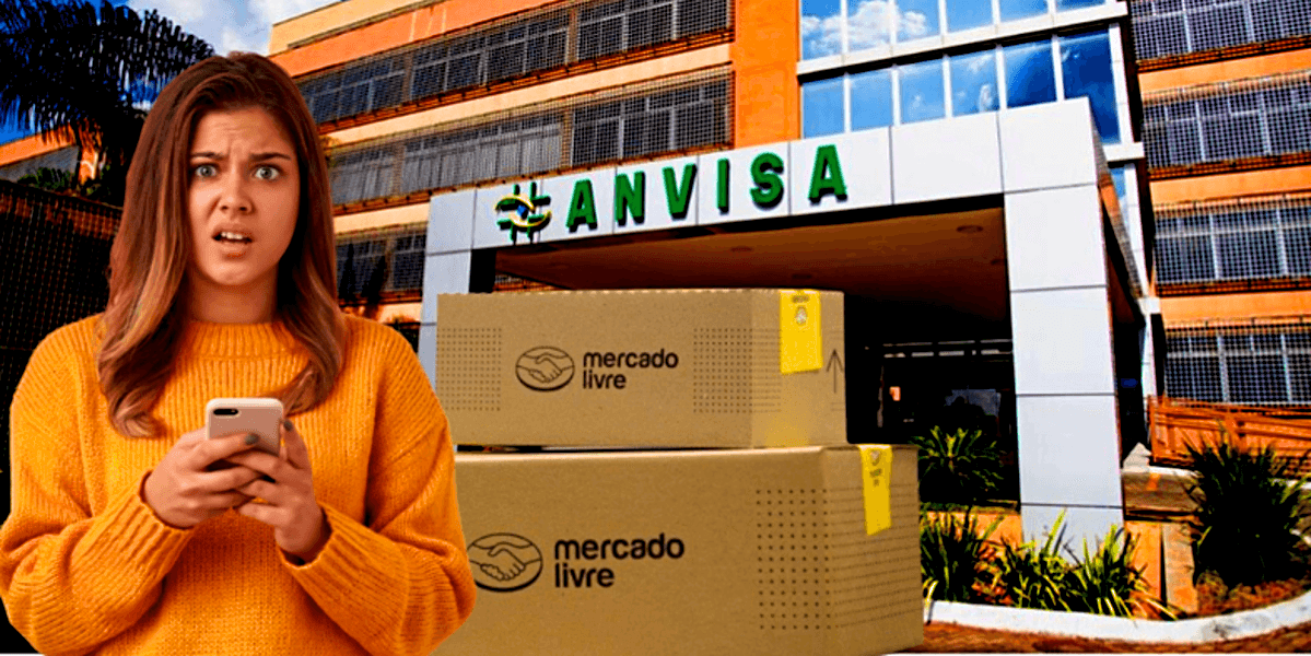 Mercado Livre tomou proibição de comercializar produto pela ANVISA (Foto Reprodução/Montagem/Tv Foco)