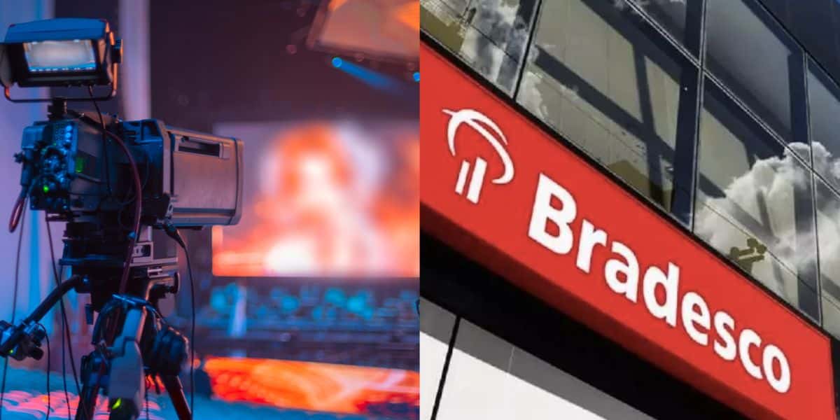 Estúdio de TV e banco Bradesco (Fotos: Reproduções / Canva / Internet)
