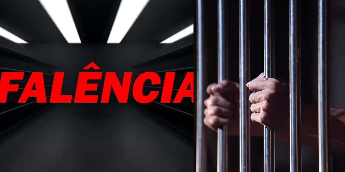 Falência e homem preso (Reprodução - Internet)