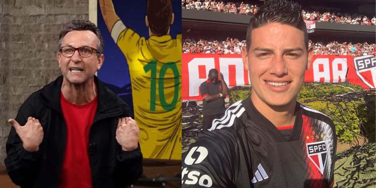 James Rodriguez e Neto (Reprodução - Internet)