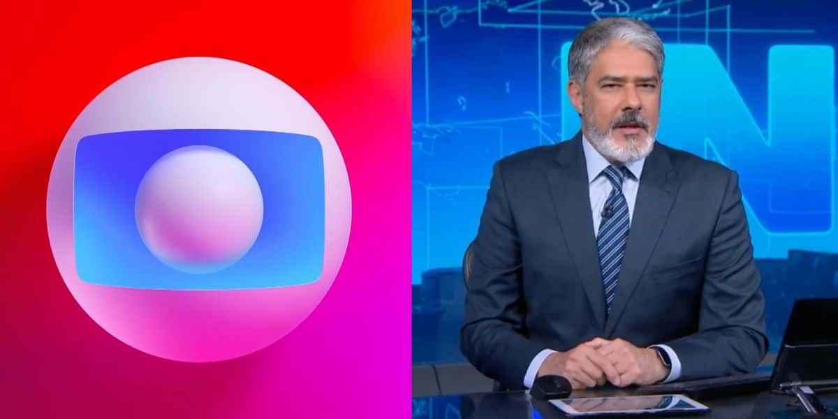 William Bonner e Logo da Globo - Foto Reprodução Internet