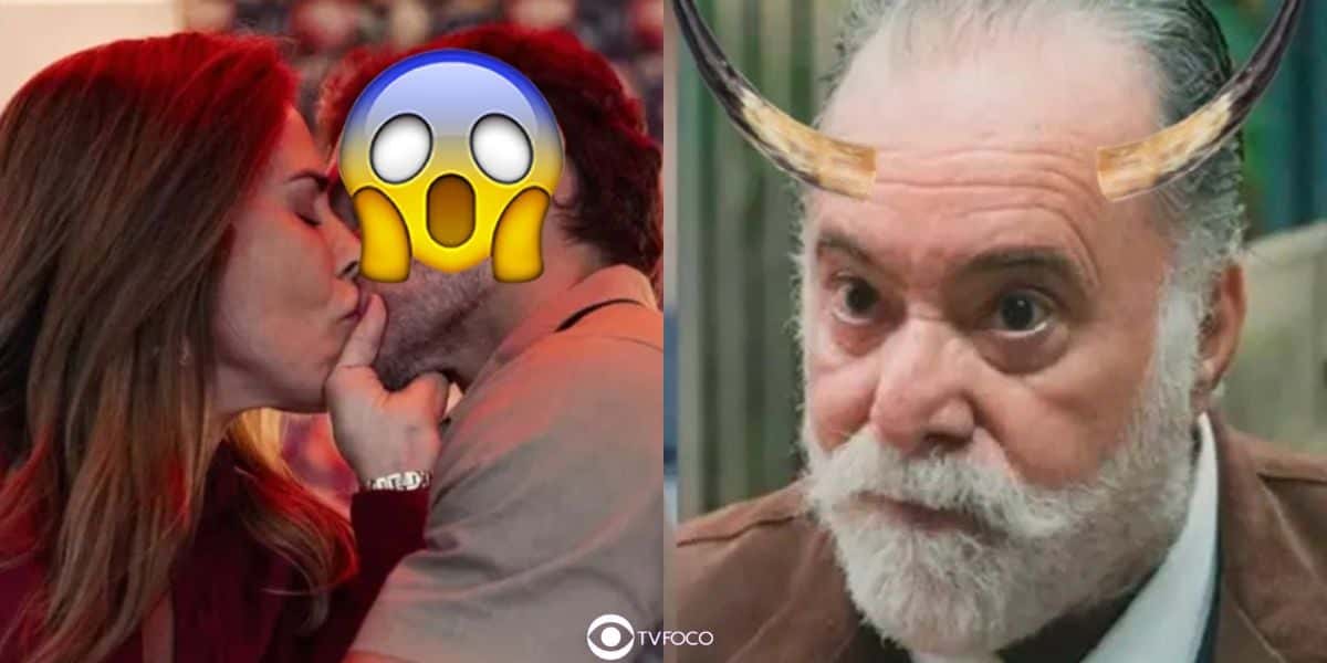 Antônio leva chifre de Irene em Terra e Paixão (Foto: Reprodução / Globo / Montagem TV Foco)