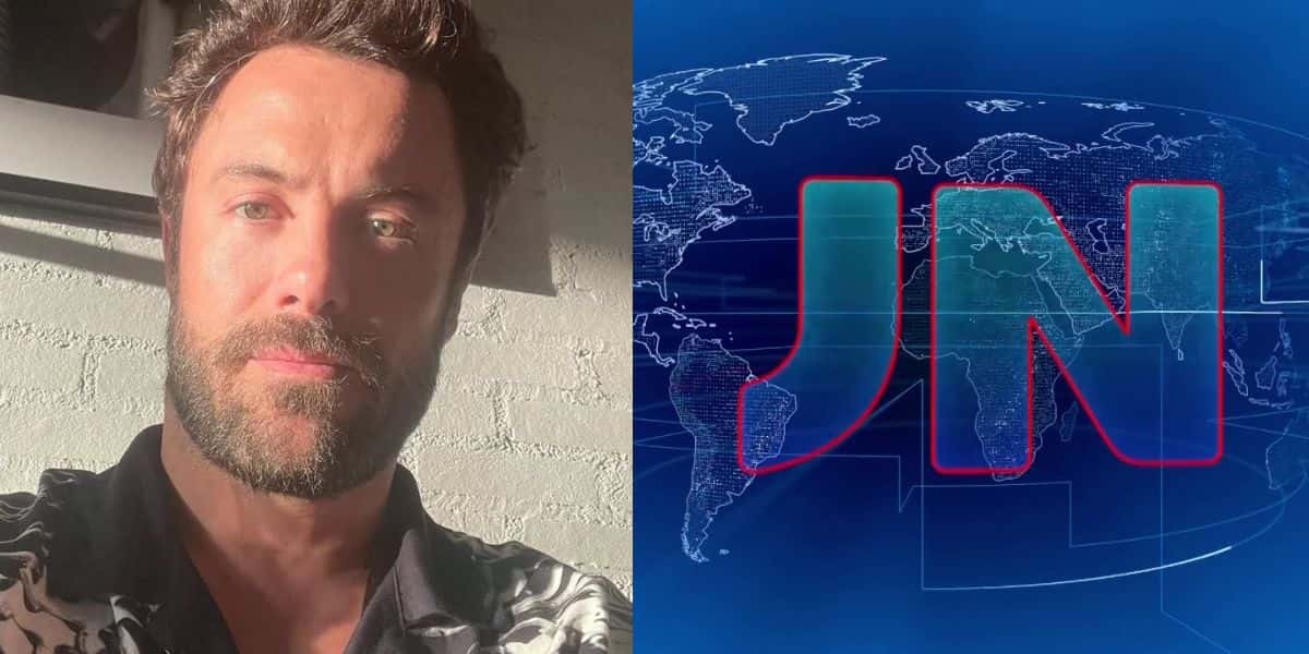 Jornal Nacional deu notícia do ator Kayky Brito (Foto: Reprodução / Montagem TV Foco)