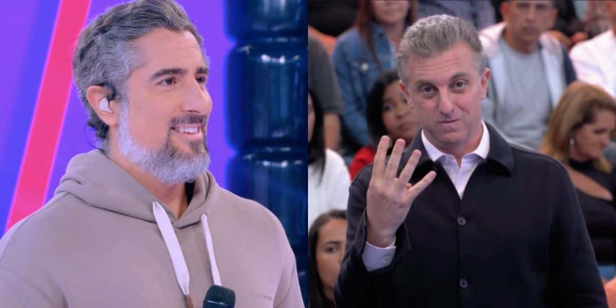 Equipes de Marcos Mion e Luciano Huck se desentenderam nos bastidores (Foto: Reprodução / TV Globo)